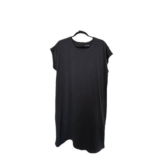 Eileen Fisher Dresses & Skirts - EILEEN FISHER Charcoal Heather Grey Lightweight Slub Knit Shift T-Shirt Dress L